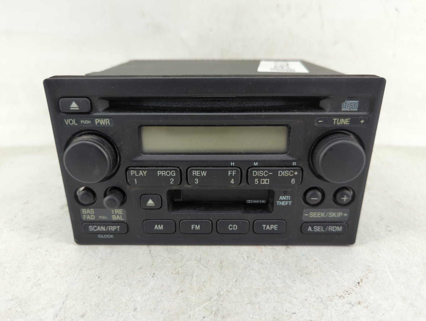 2005-2006 Honda Cr-V Radio AM FM Cd Player Receiver Replacement P/N:39101-S9A-A520-M1 Fits Fits 2005 2006 OEM Used Auto Part