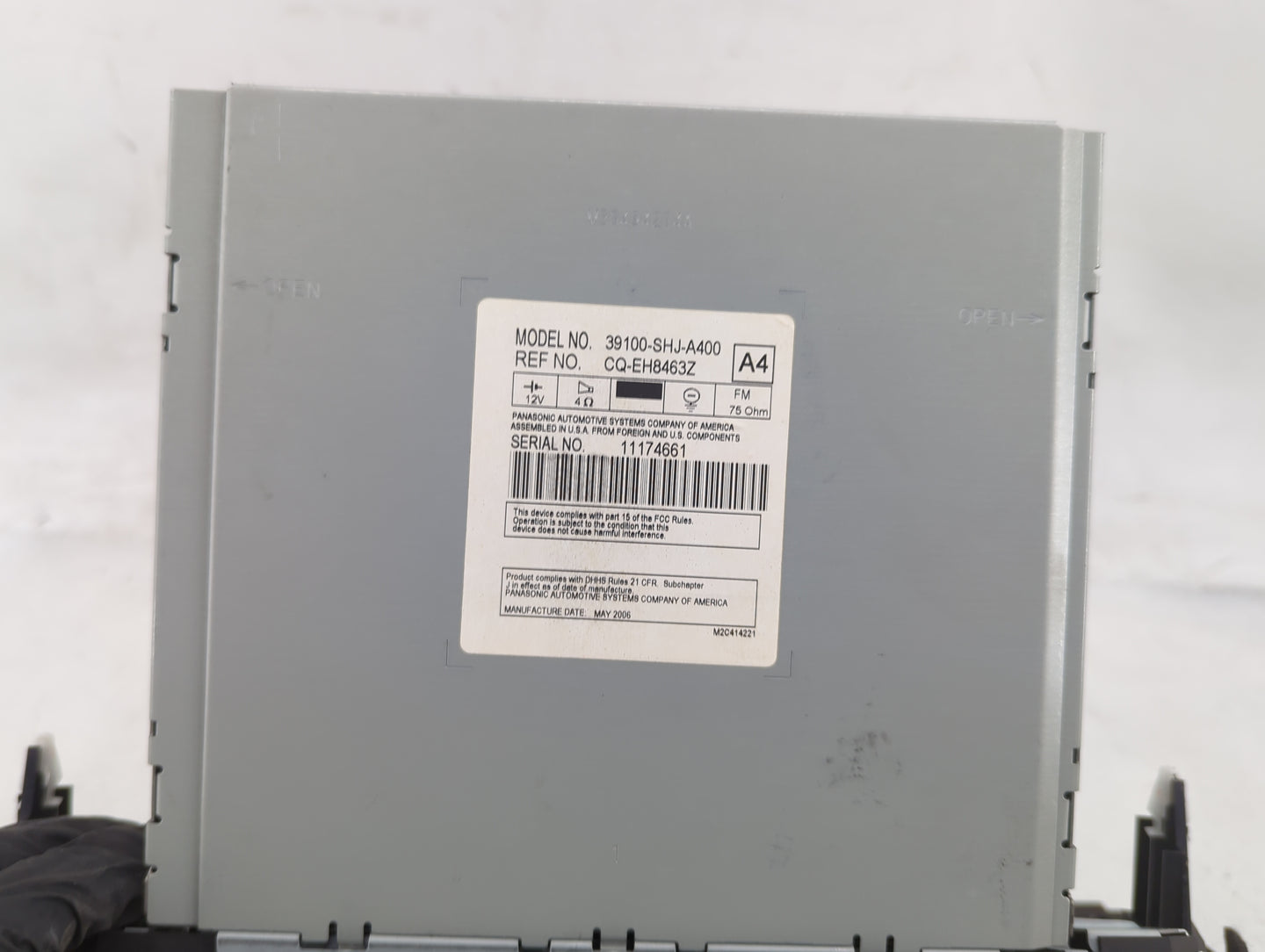 2005-2010 Honda Odyssey Radio AM FM Cd Player Receiver Replacement P/N:39100-SHJ-A400 Fits Fits 2005 2006 2007 2008 2009 201