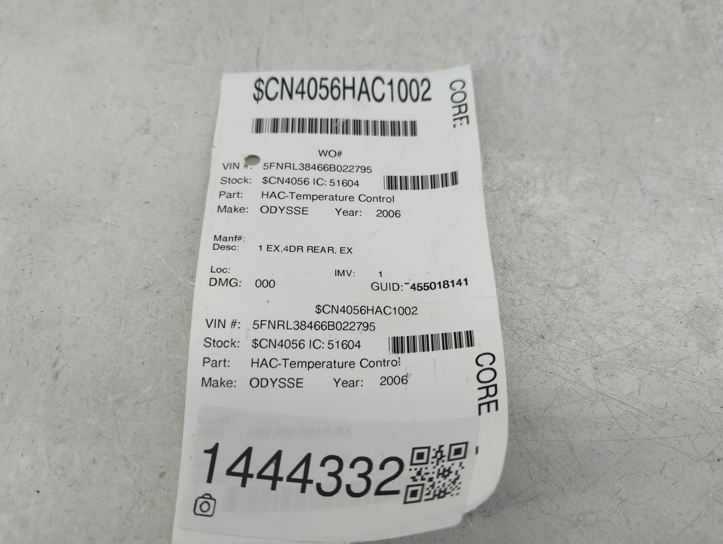2005-2007 Honda Odyssey Climate Control Module Temperature AC/Heater Replacement P/N:79600-SHJ-A010-A2 ISK211 Fits OEM Used 