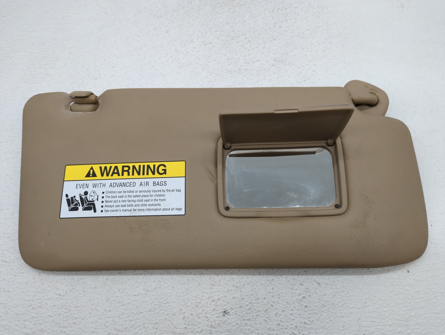 2006 Honda Ridgeline Sun Visor Shade Replacement Passenger Right Mirror Fits OEM Used Auto Parts - Oemusedautoparts1.com