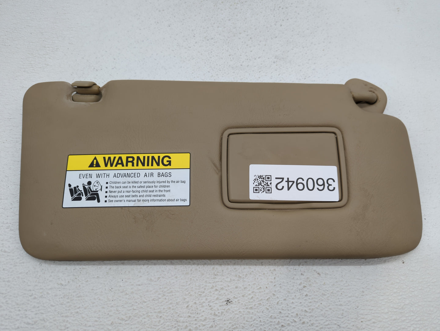2006 Honda Ridgeline Sun Visor Shade Replacement Passenger Right Mirror Fits OEM Used Auto Parts - Oemusedautoparts1.com