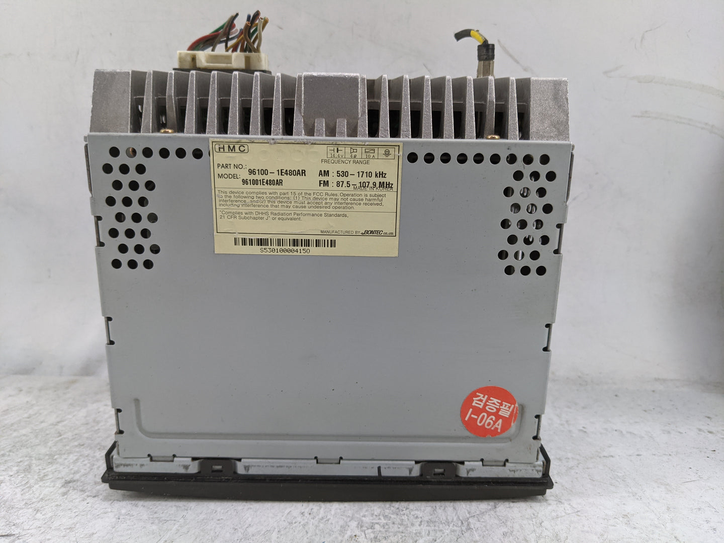 2006-2011 Hyundai Accent Radio AM FM Cd Player Receiver Replacement P/N:96100-1E480AR 961001E480AR Fits OEM Used Auto Parts 