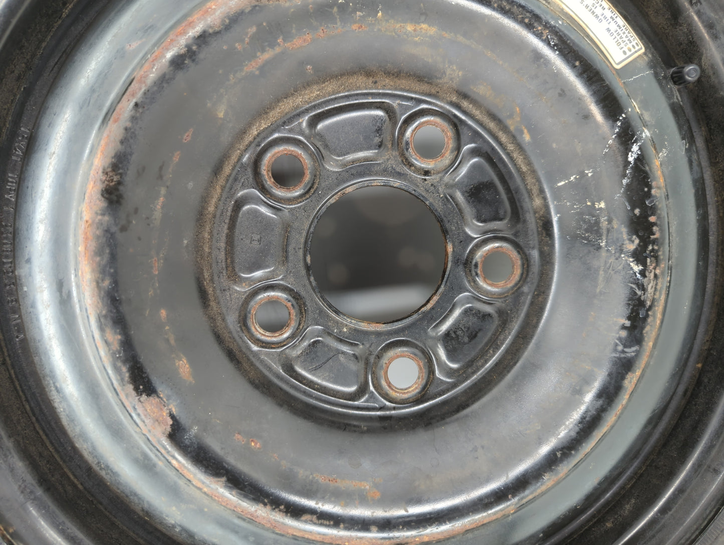 1992-2006 Hyundai Elantra Spare Donut Tire Wheel Rim Oem - Oemusedautoparts1.com