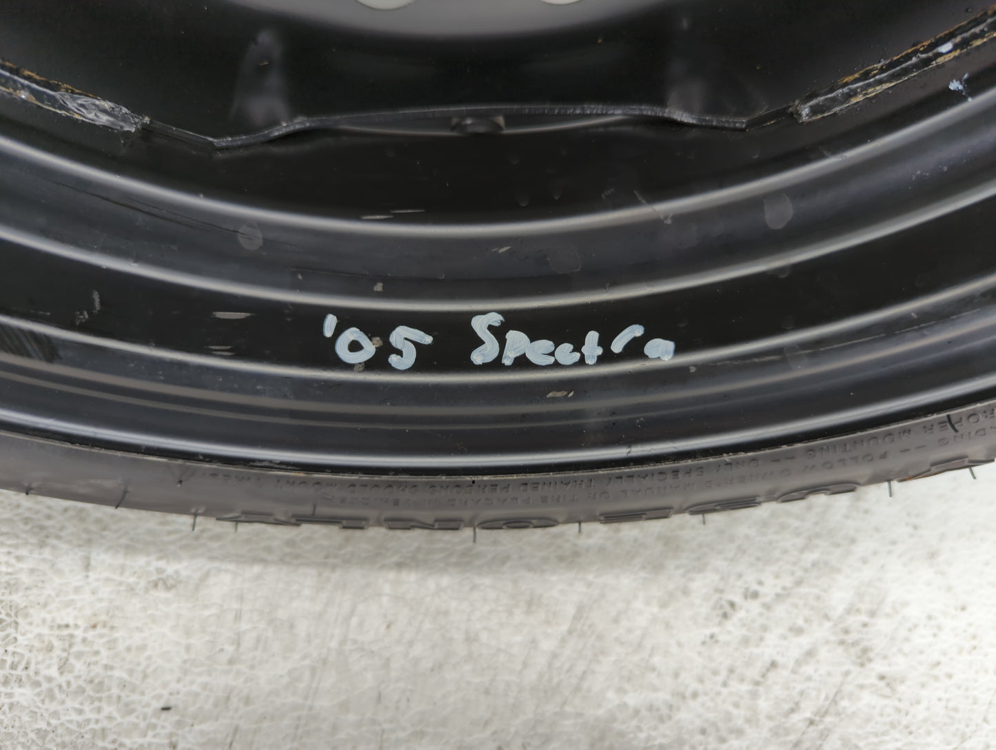 1992-2006 Hyundai Elantra Spare Donut Tire Wheel Rim Oem - Oemusedautoparts1.com