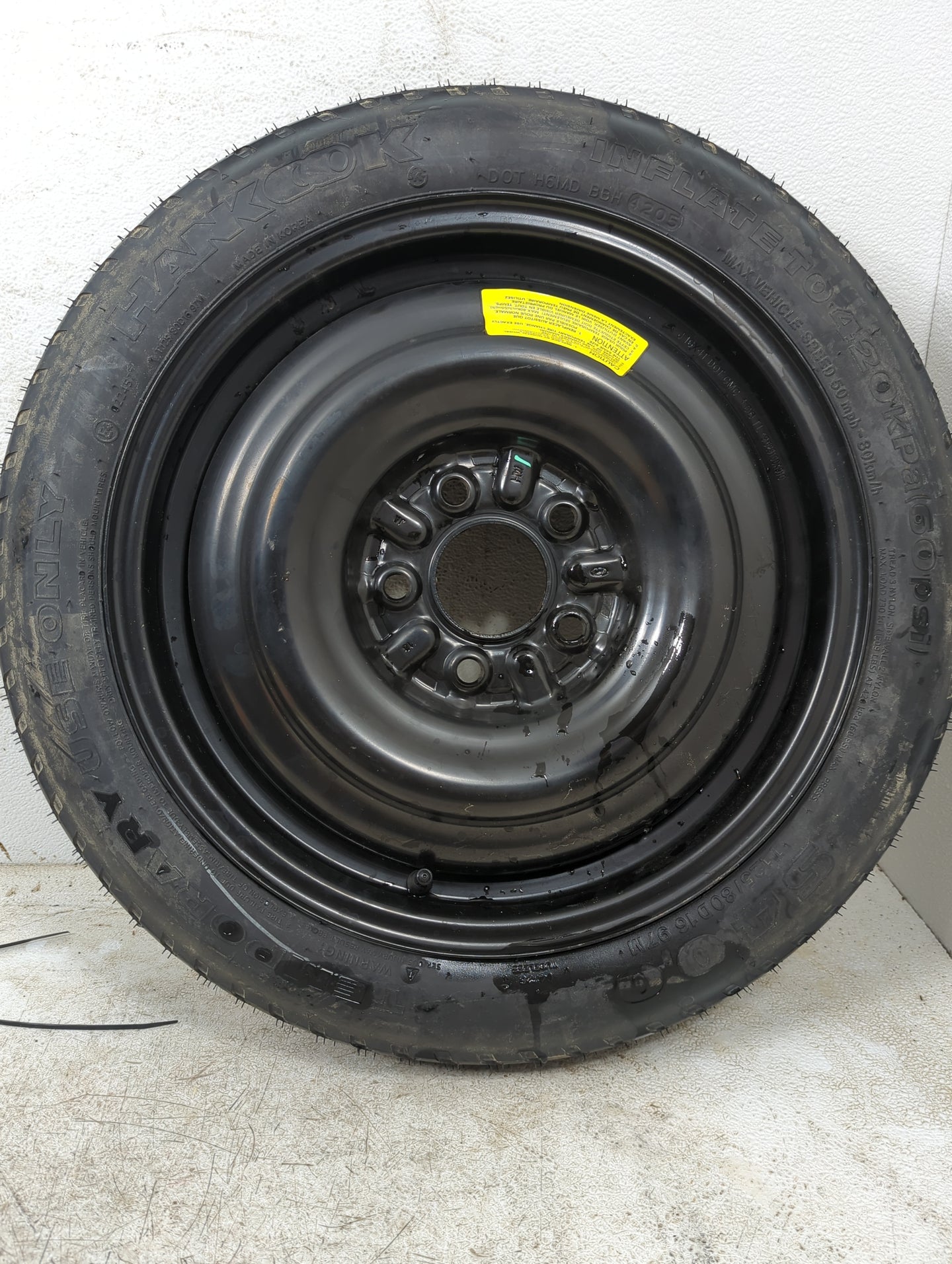 2006-2008 Hyundai Sonata Spare Donut Tire Wheel Rim Oem - Oemusedautoparts1.com