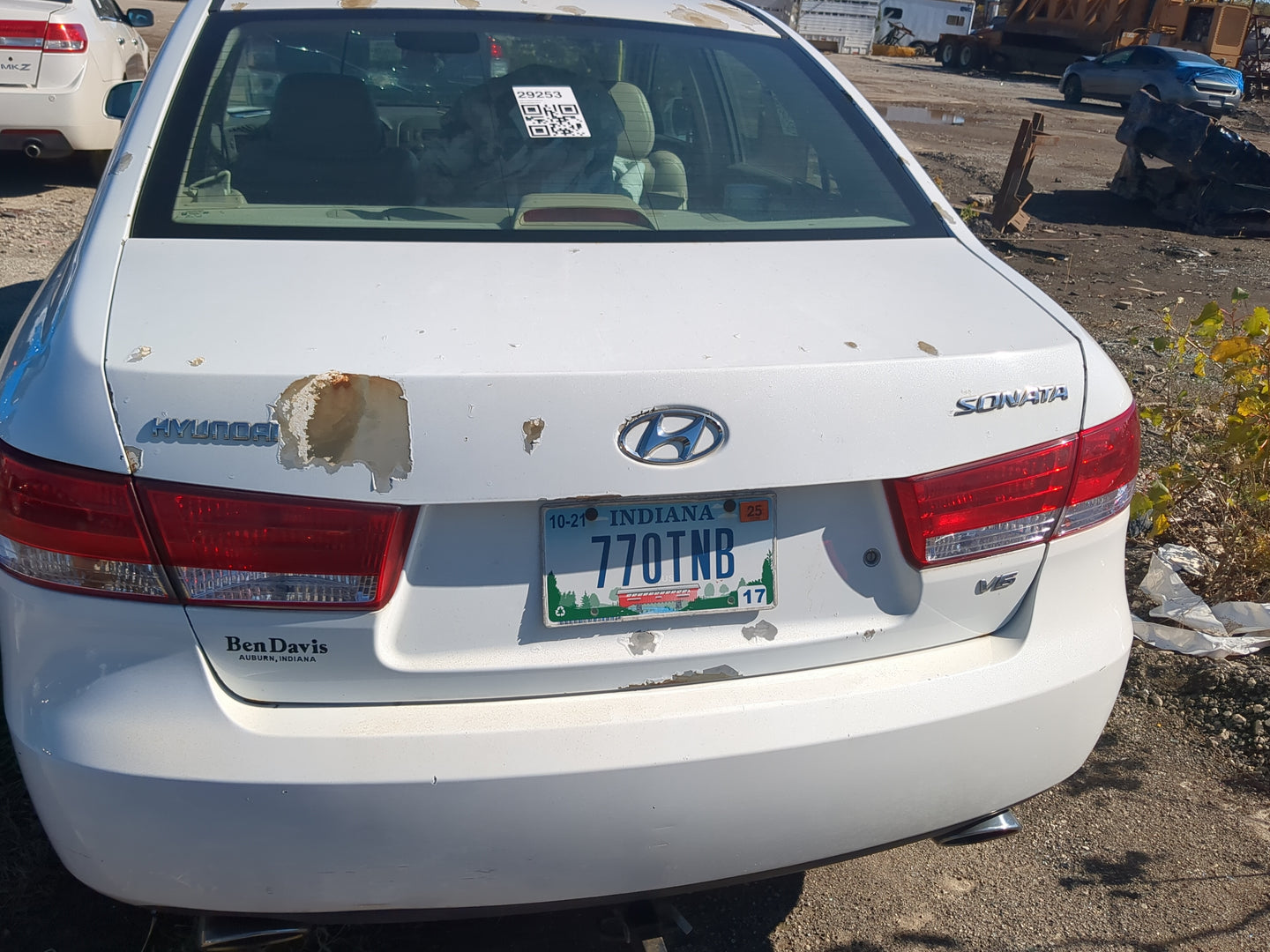 2006-2008 Hyundai Sonata Trunk/decklid/hatch/tailgate Oem 1209180 - Oemusedautoparts1.com