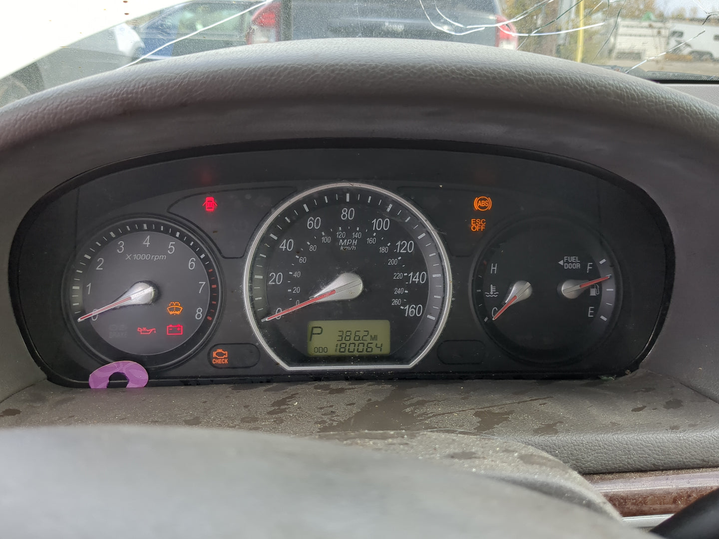 2006-2008 Hyundai Sonata Instrument Cluster Speedometer Gauges Miles:180K Fits Fits 2006 2007 2008 OEM Used Auto Parts - Oem