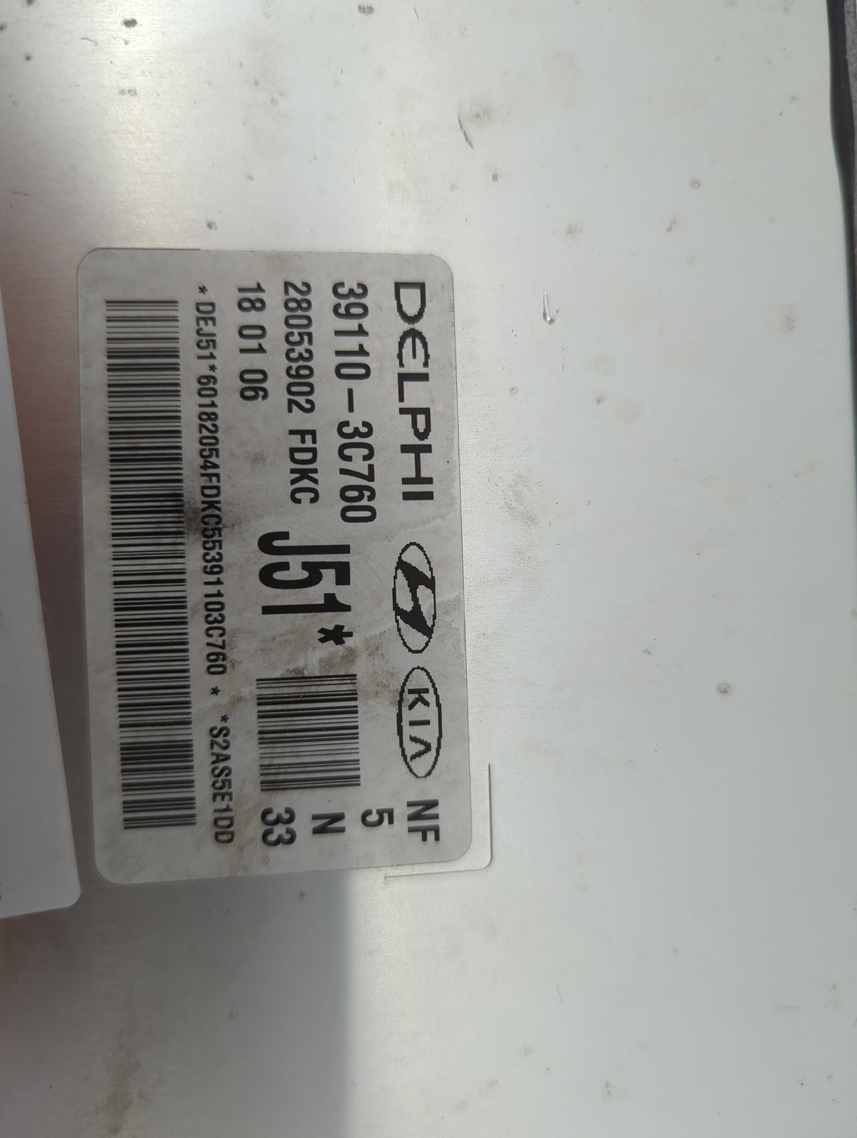 2006-2008 Hyundai Sonata PCM Engine Control Computer ECU ECM PCU OEM P/N:39110-3C760 28053902 Fits Fits 2006 2007 2008 OEM U