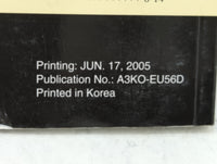 2006 Hyundai Sonata Owners Manual Book Guide OEM Used Auto Parts - Oemusedautoparts1.com
