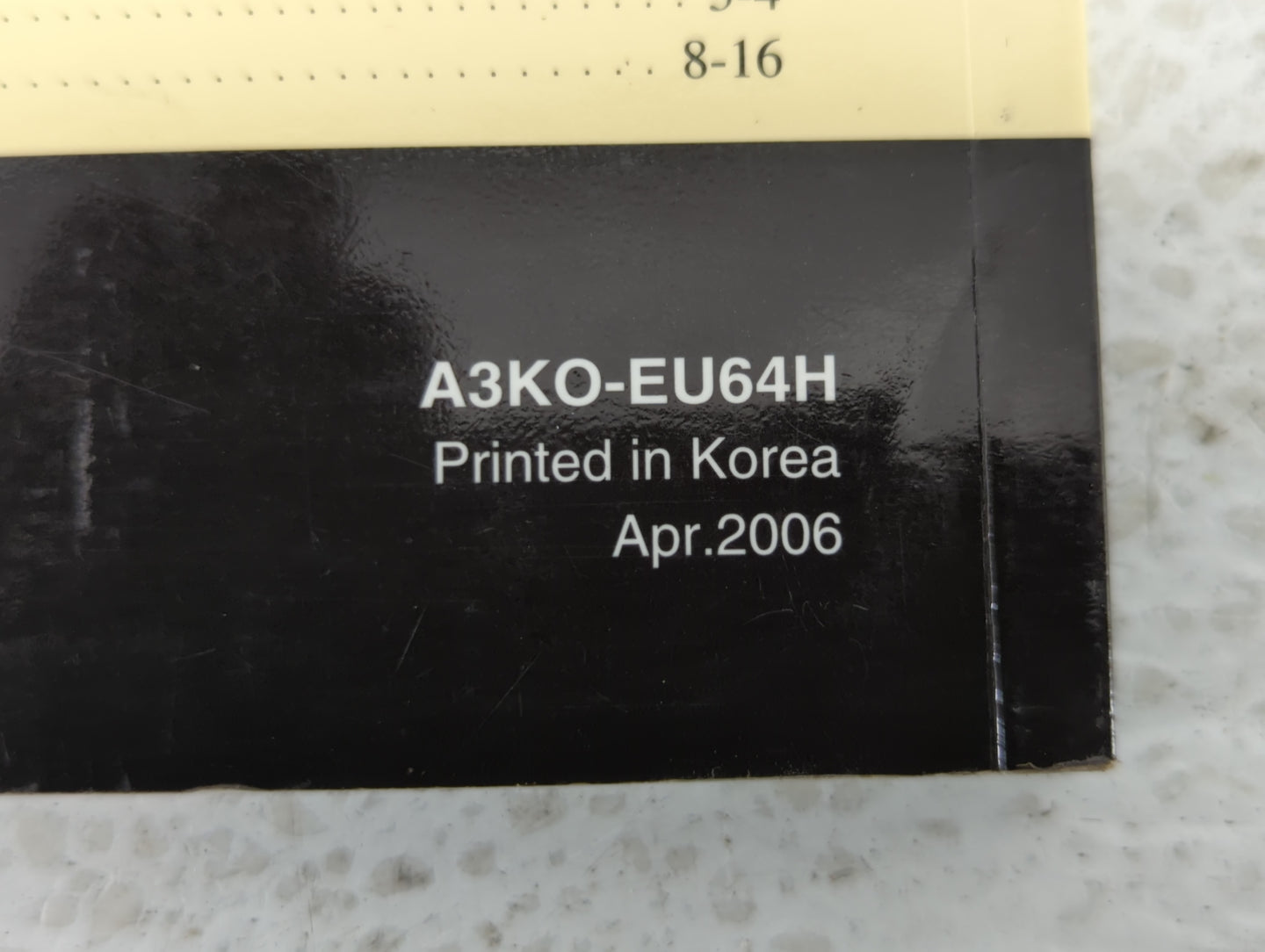 2006 Hyundai Sonata Owners Manual Book Guide P/N:A3K0-EU64H OEM Used Auto Parts - Oemusedautoparts1.com