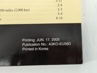 2006 Hyundai Sonata Owners Manual Book Guide P/N:A3KO-EU56D OEM Used Auto Parts - Oemusedautoparts1.com