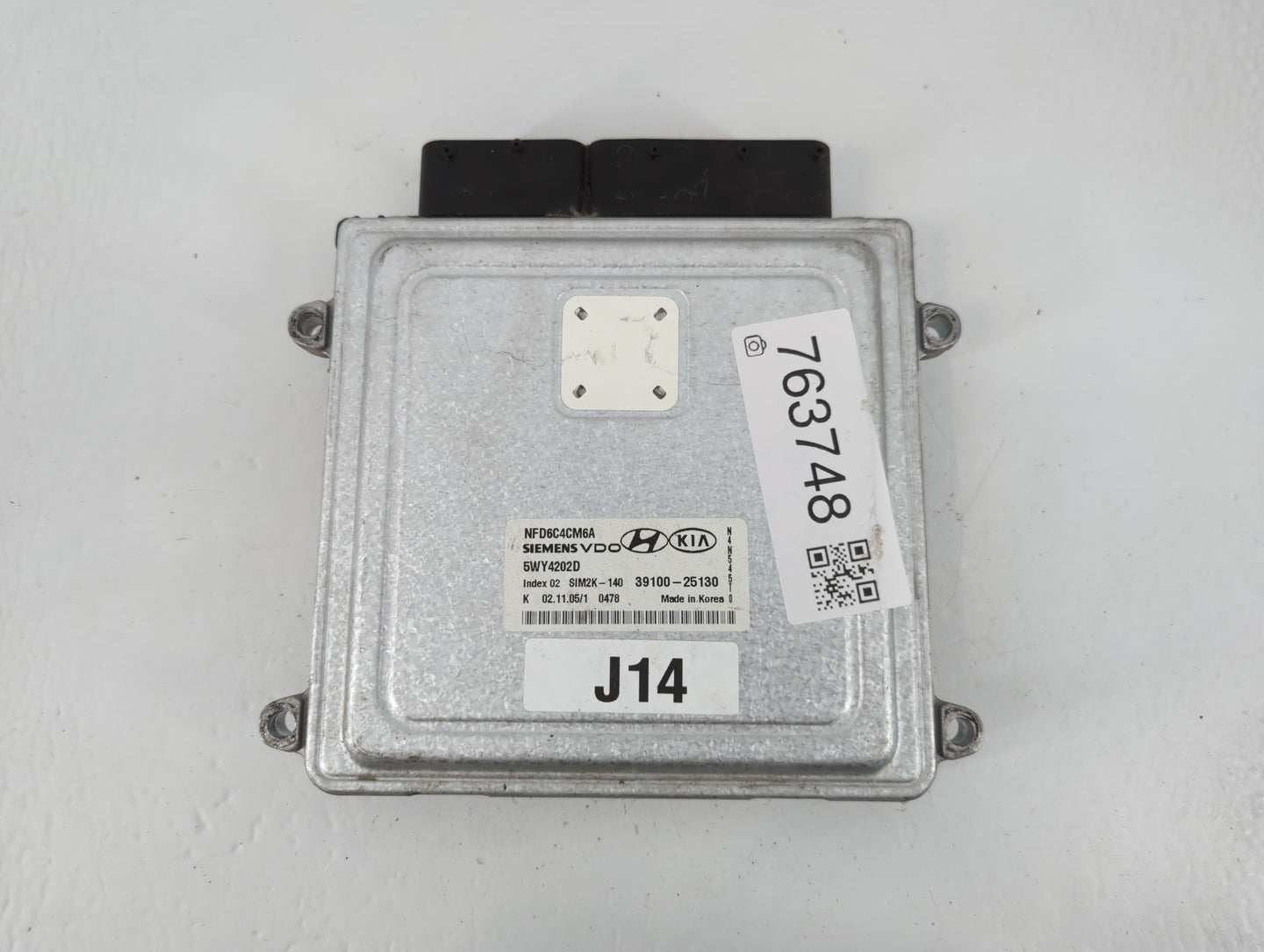 2006-2008 Hyundai Sonata PCM Engine Control Computer ECU ECM PCU OEM P/N:39100-25130 Fits Fits 2006 2007 2008 OEM Used Auto 