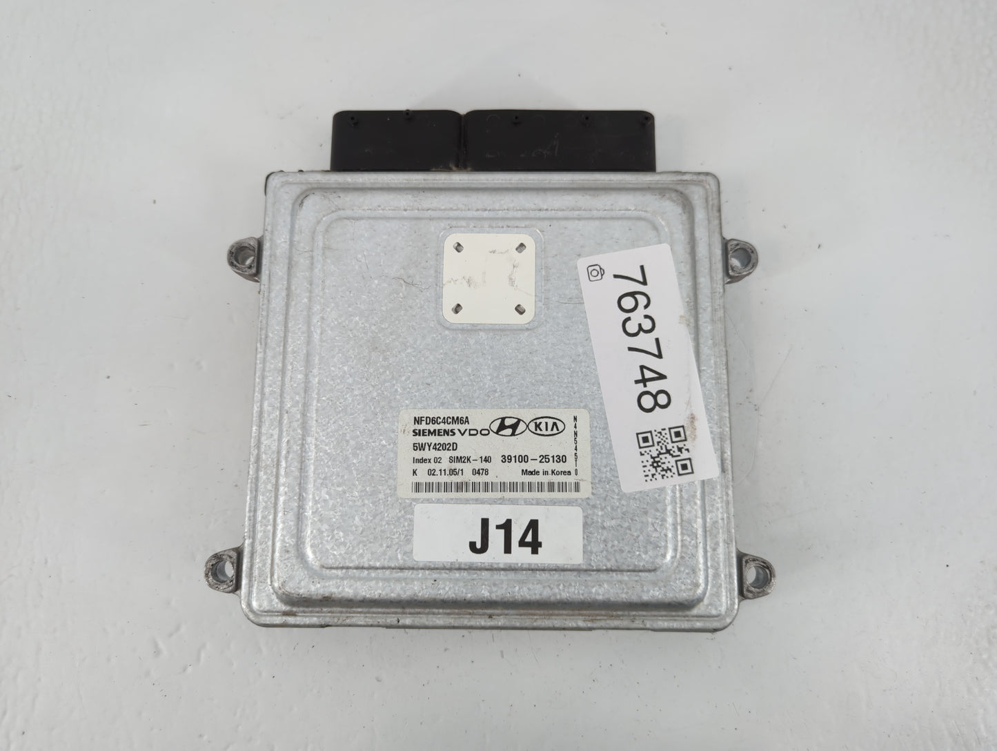 2006-2008 Hyundai Sonata PCM Engine Control Computer ECU ECM PCU OEM P/N:39100-25130 Fits Fits 2006 2007 2008 OEM Used Auto 