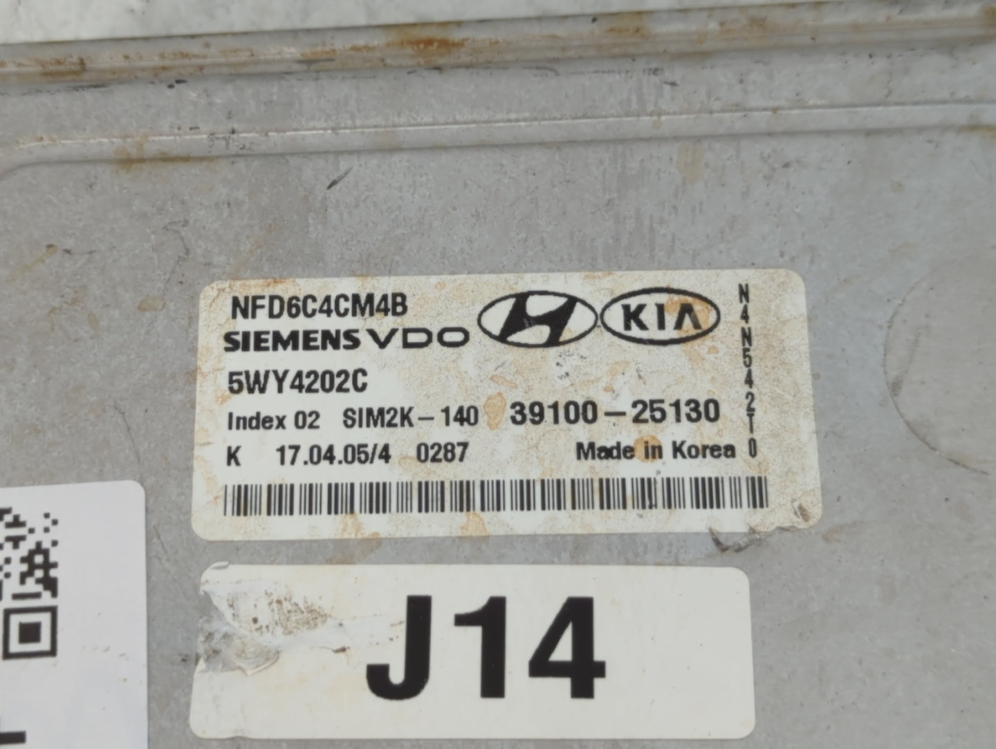 2006-2008 Hyundai Sonata PCM Engine Control Computer ECU ECM PCU OEM P/N:39100-25130 Fits Fits 2006 2007 2008 OEM Used Auto 