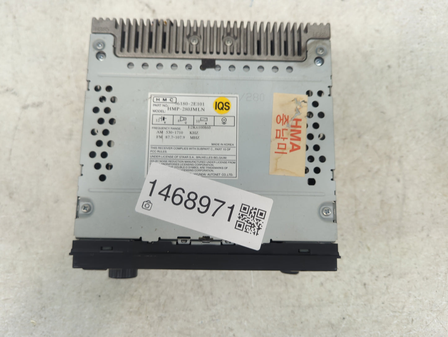 2005-2006 Hyundai Tucson Radio AM FM Cd Player Receiver Replacement P/N:96180-2E101 HMP-280JMLN Fits Fits 2005 2006 OEM Used