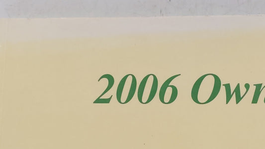 2006 Hyundai Tucson Owners Manual Book Guide OEM Used Auto Parts