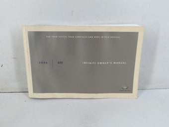 compare product 2006 Infiniti G35 Owners Manual Book Guide P/N:OM6E-OV35U0 OEM Used Auto Parts