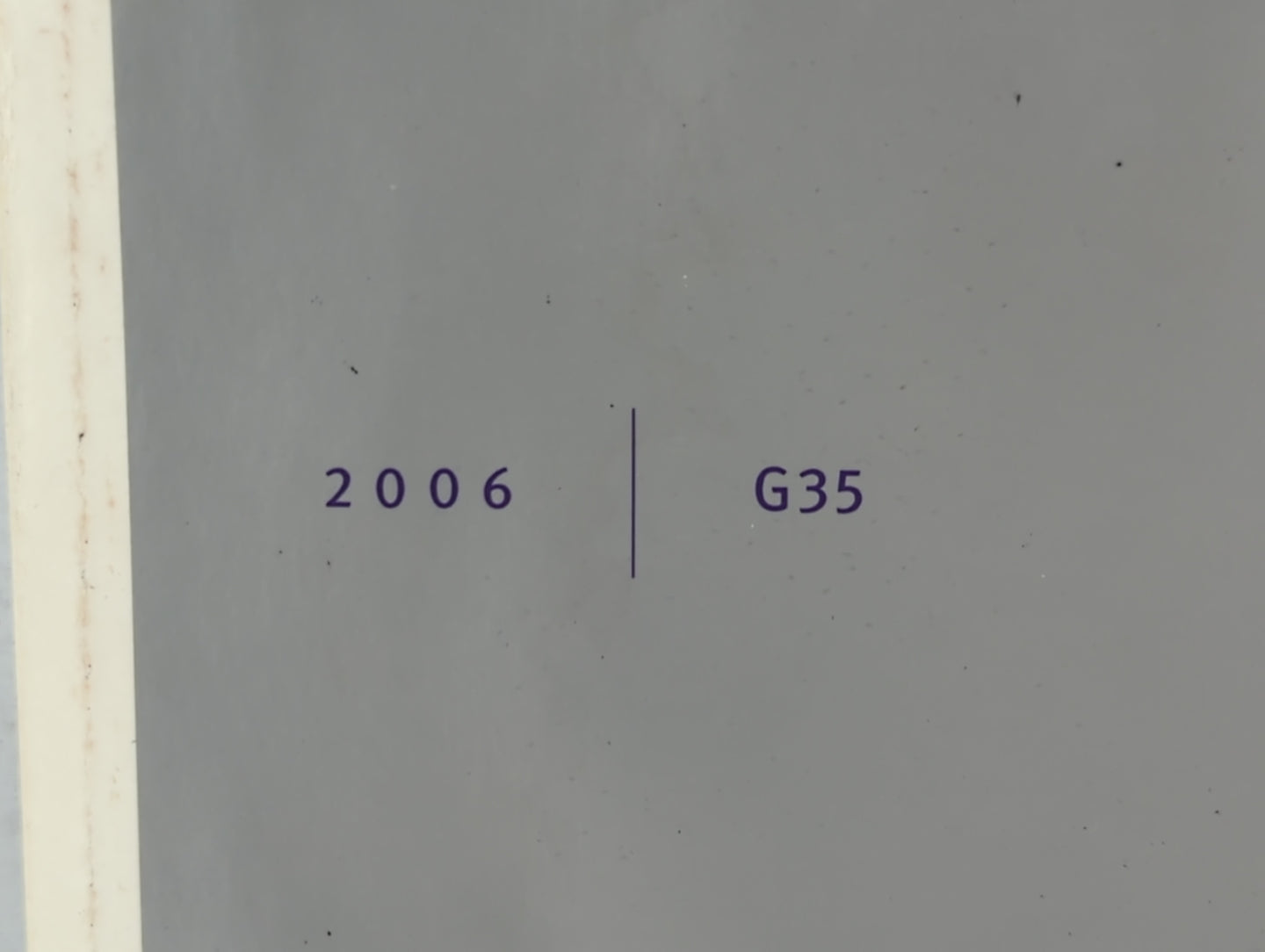 2006 Infiniti G35 Owners Manual Book Guide P/N:OM6E-OV35U0 OEM Used Auto Parts - Oemusedautoparts1.com