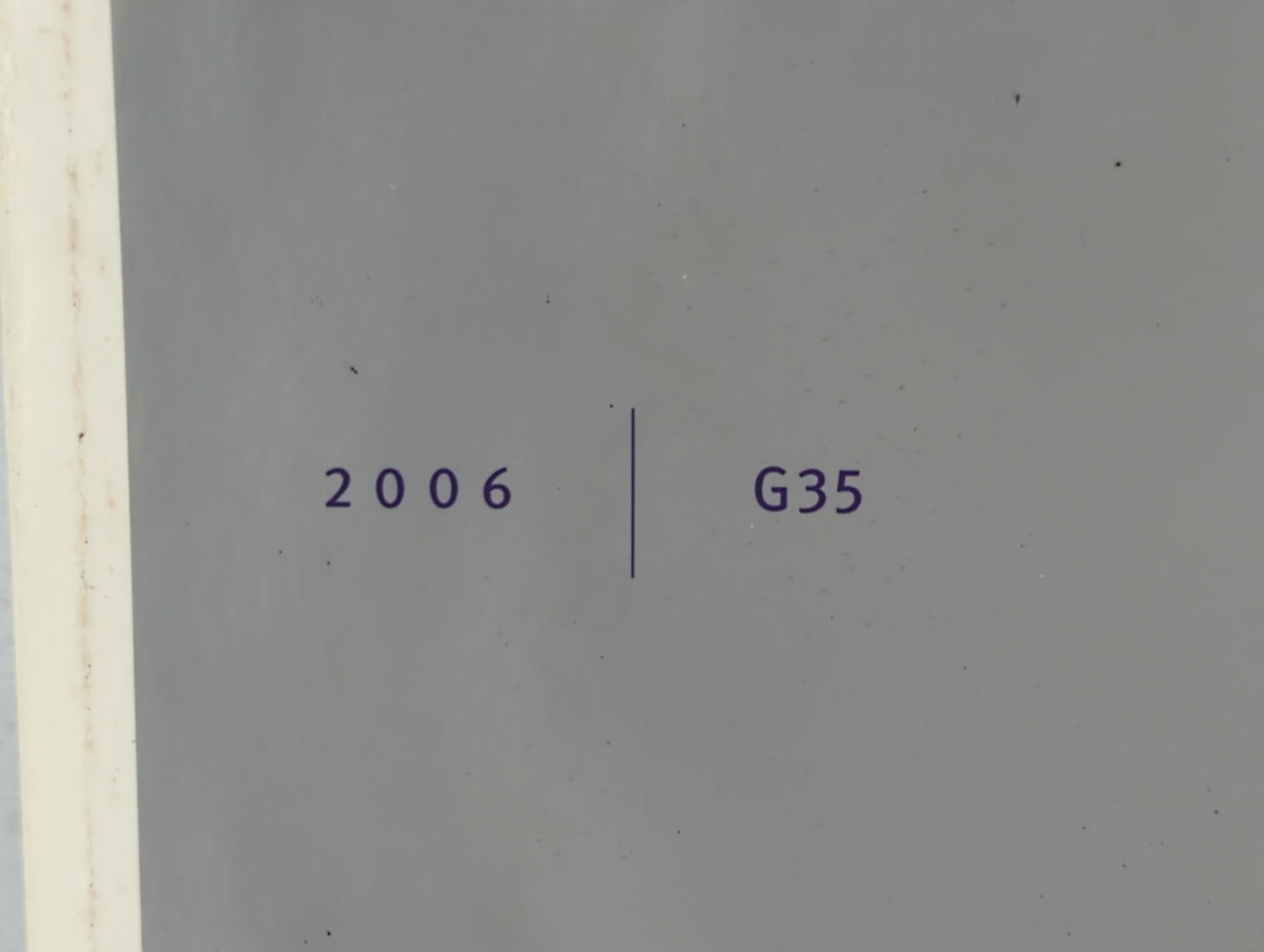 2006 Infiniti G35 Owners Manual Book Guide P/N:OM6E-OV35U0 OEM Used Auto Parts - Oemusedautoparts1.com