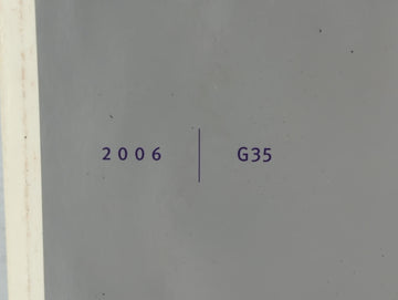 2006 Infiniti G35 Owners Manual Book Guide P/N:OM6E-OV35U0 OEM Used Auto Parts