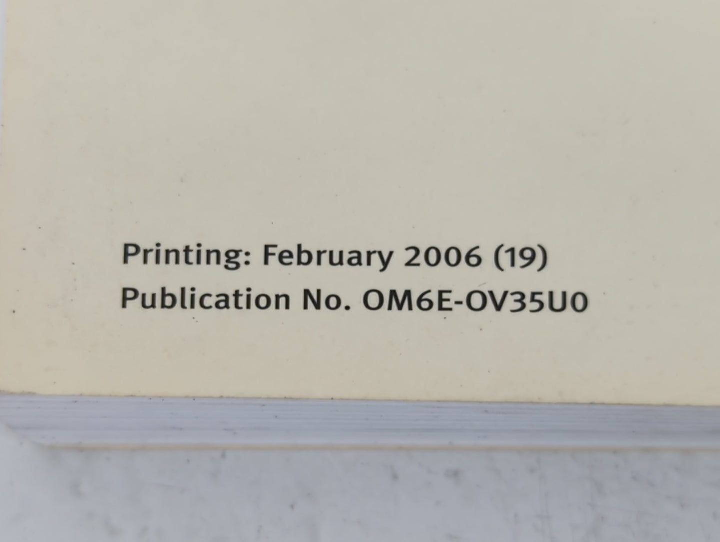 2006 Infiniti G35 Owners Manual Book Guide P/N:OM6E-OV35U0 OEM Used Auto Parts - Oemusedautoparts1.com