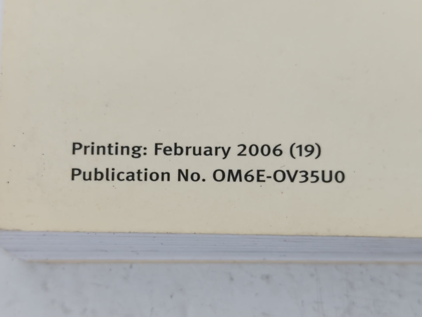 2006 Infiniti G35 Owners Manual Book Guide P/N:OM6E-OV35U0 OEM Used Auto Parts - Oemusedautoparts1.com