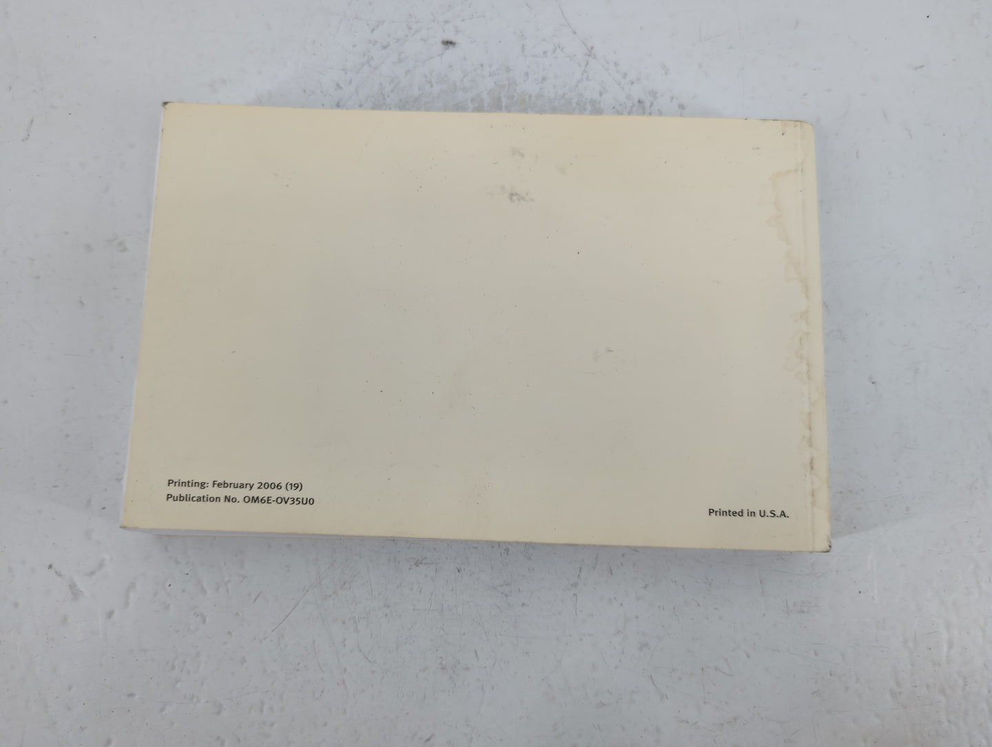 2006 Infiniti G35 Owners Manual Book Guide P/N:OM6E-OV35U0 OEM Used Auto Parts - Oemusedautoparts1.com