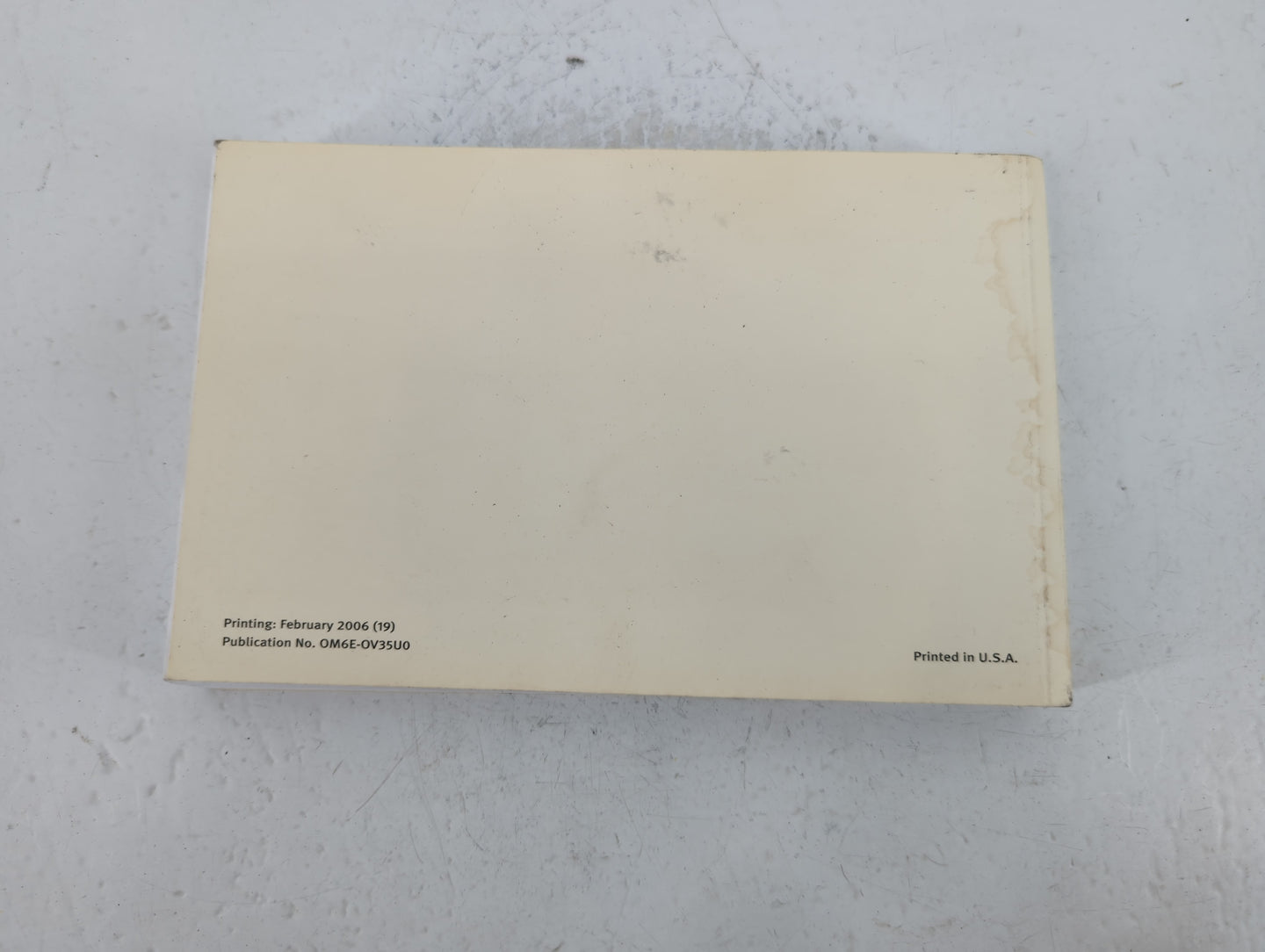 2006 Infiniti G35 Owners Manual Book Guide P/N:OM6E-OV35U0 OEM Used Auto Parts - Oemusedautoparts1.com