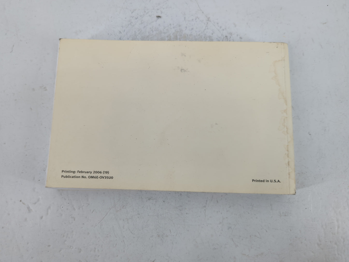 2006 Infiniti G35 Owners Manual Book Guide P/N:OM6E-OV35U0 OEM Used Auto Parts - Oemusedautoparts1.com