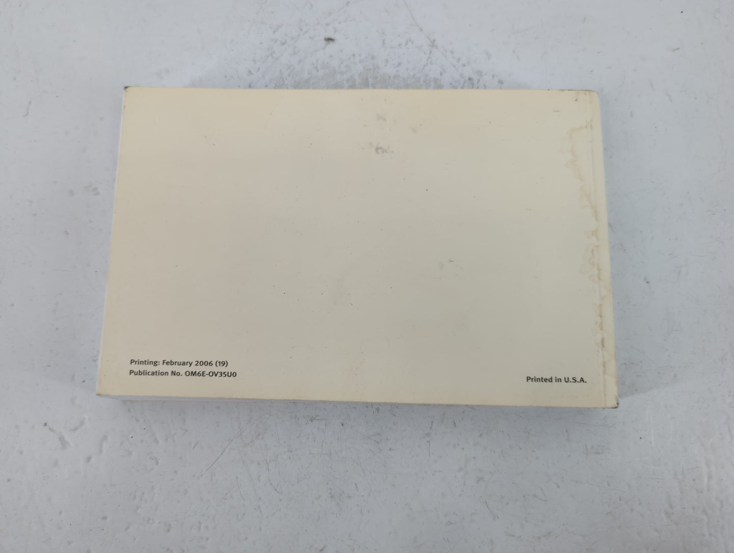 2006 Infiniti G35 Owners Manual Book Guide P/N:OM6E-OV35U0 OEM Used Auto Parts - Oemusedautoparts1.com