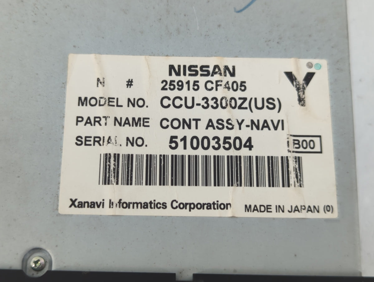 2006 Infiniti G35 Radio AM FM Cd Player Receiver Replacement P/N:25915 CF405 OEM Used Auto Parts - Oemusedautoparts1.com