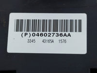 2006-2010 Jeep Grand Cherokee Master Power Window Switch Replacement Driver Side Left P/N:04602736AA Fits OEM Used Auto Part