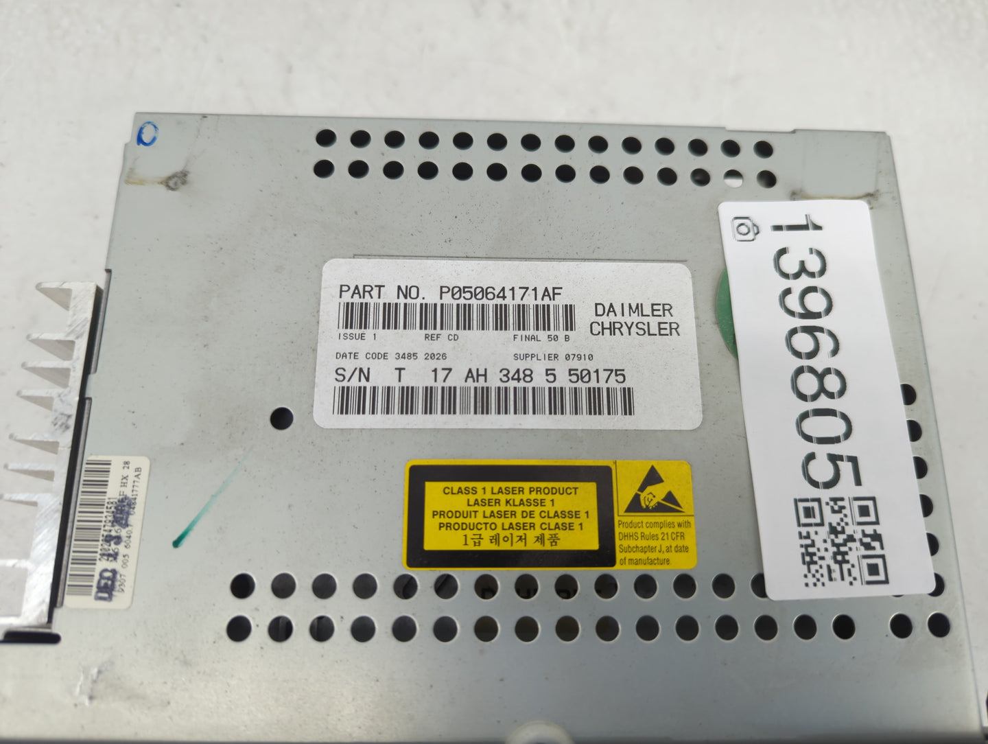 2005-2007 Jeep Grand Cherokee Radio AM FM Cd Player Receiver Replacement P/N:P05064171AF Fits OEM Used Auto Parts - Oemuseda