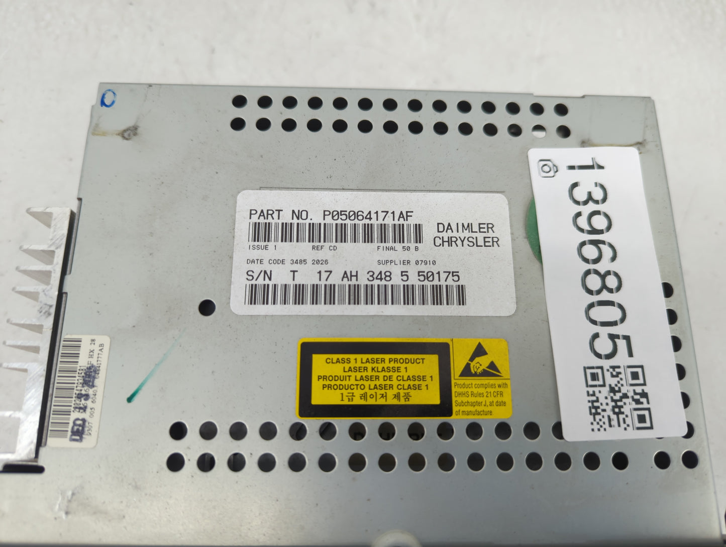 2005-2007 Jeep Grand Cherokee Radio AM FM Cd Player Receiver Replacement P/N:P05064171AF Fits OEM Used Auto Parts - Oemuseda