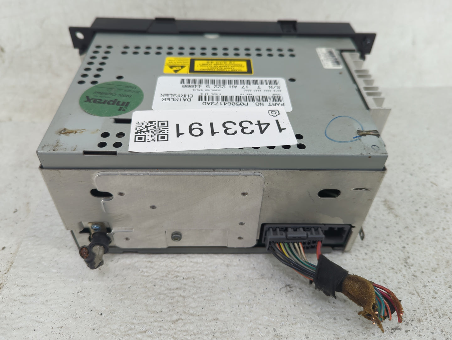2006 Jeep Grand Cherokee Radio AM FM Cd Player Receiver Replacement P/N:P05064173AD Fits OEM Used Auto Parts - Oemusedautopa