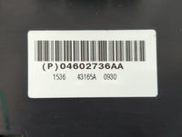 2006-2010 Jeep Grand Cherokee Master Power Window Switch Replacement Driver Side Left P/N:04602736AA Fits OEM Used Auto Part
