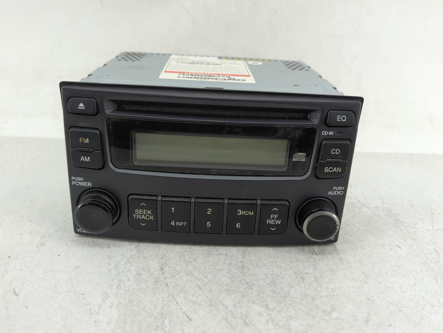 2006-2007 Kia Optima Radio AM FM Cd Player Receiver Replacement P/N:96140-2G150 Fits Fits 2006 2007 OEM Used Auto Parts - Oe