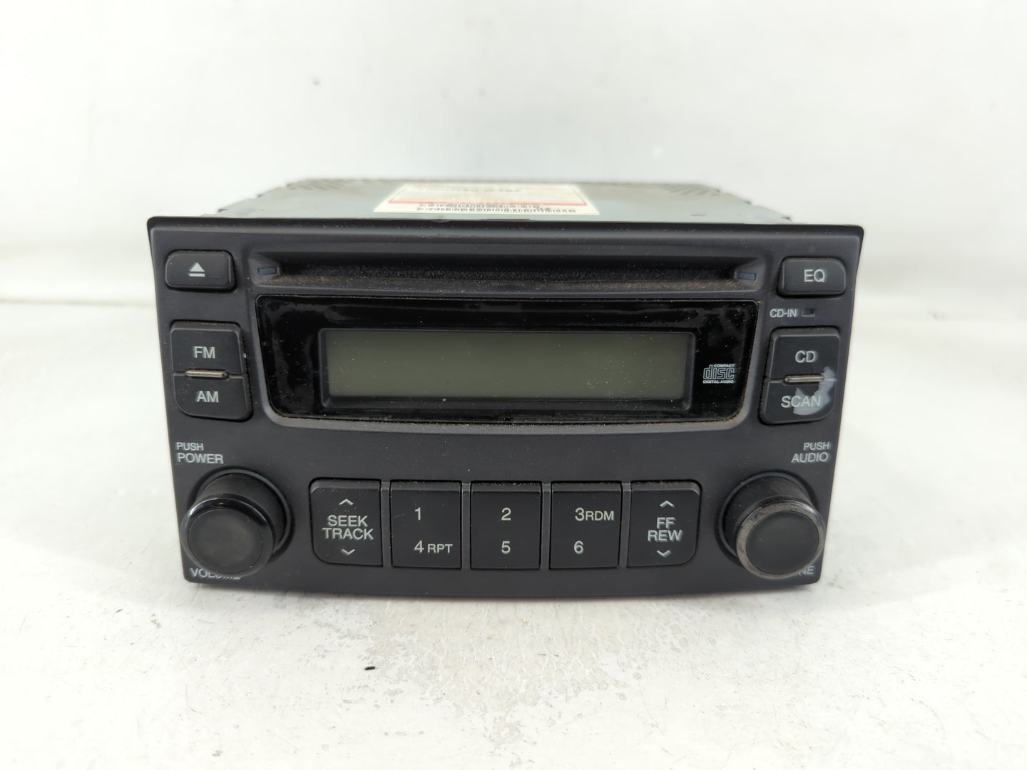2006-2007 Kia Optima Radio AM FM Cd Player Receiver Replacement P/N:96140-2G150 Fits Fits 2006 2007 OEM Used Auto Parts - Oe