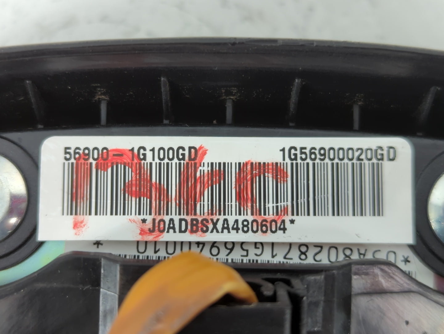 2006-2010 Kia Rio Air Bag Driver Left Steering Wheel Mounted P/N:56900-1G100GD Fits Fits 2006 2007 2008 2009 2010 OEM Used A