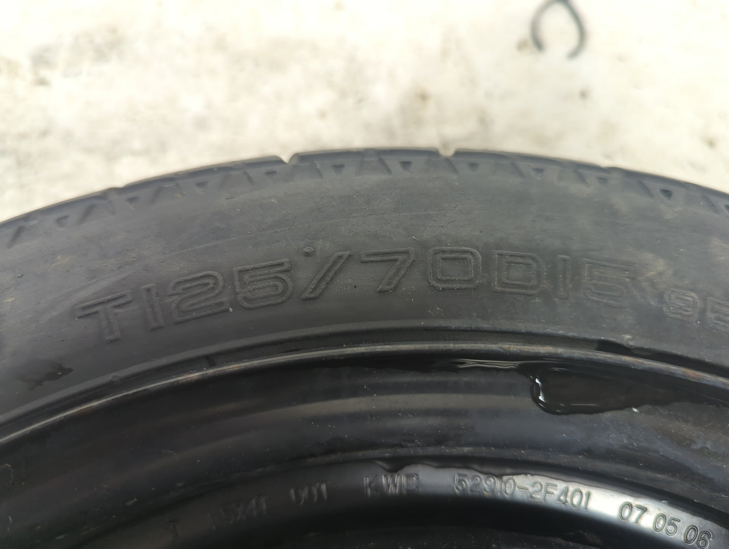 2004-2009 Kia Spectra Spare Donut Tire Wheel Rim Oem - Oemusedautoparts1.com