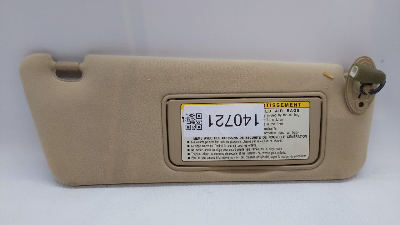 2006 Lexus Es300 Sun Visor Shade Replacement Passenger Right Mirror Fits Fits 2005 OEM Used Auto Parts - Oemusedautoparts1.c