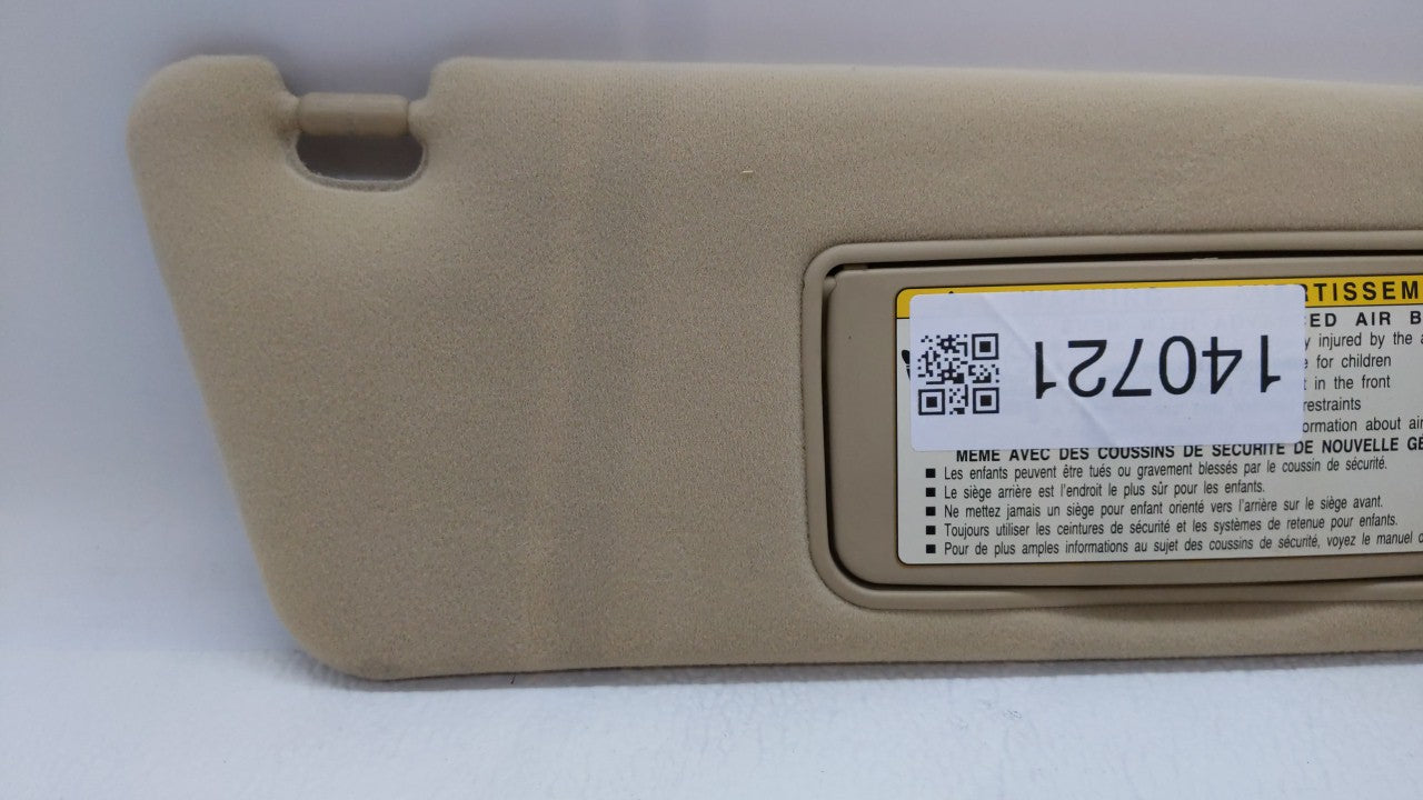 2006 Lexus Es300 Sun Visor Shade Replacement Passenger Right Mirror Fits Fits 2005 OEM Used Auto Parts - Oemusedautoparts1.c