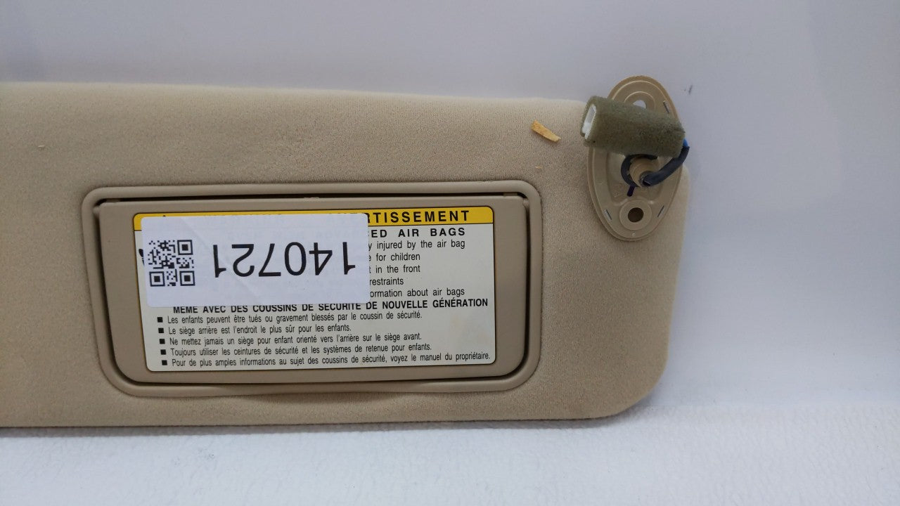 2006 Lexus Es300 Sun Visor Shade Replacement Passenger Right Mirror Fits Fits 2005 OEM Used Auto Parts - Oemusedautoparts1.c