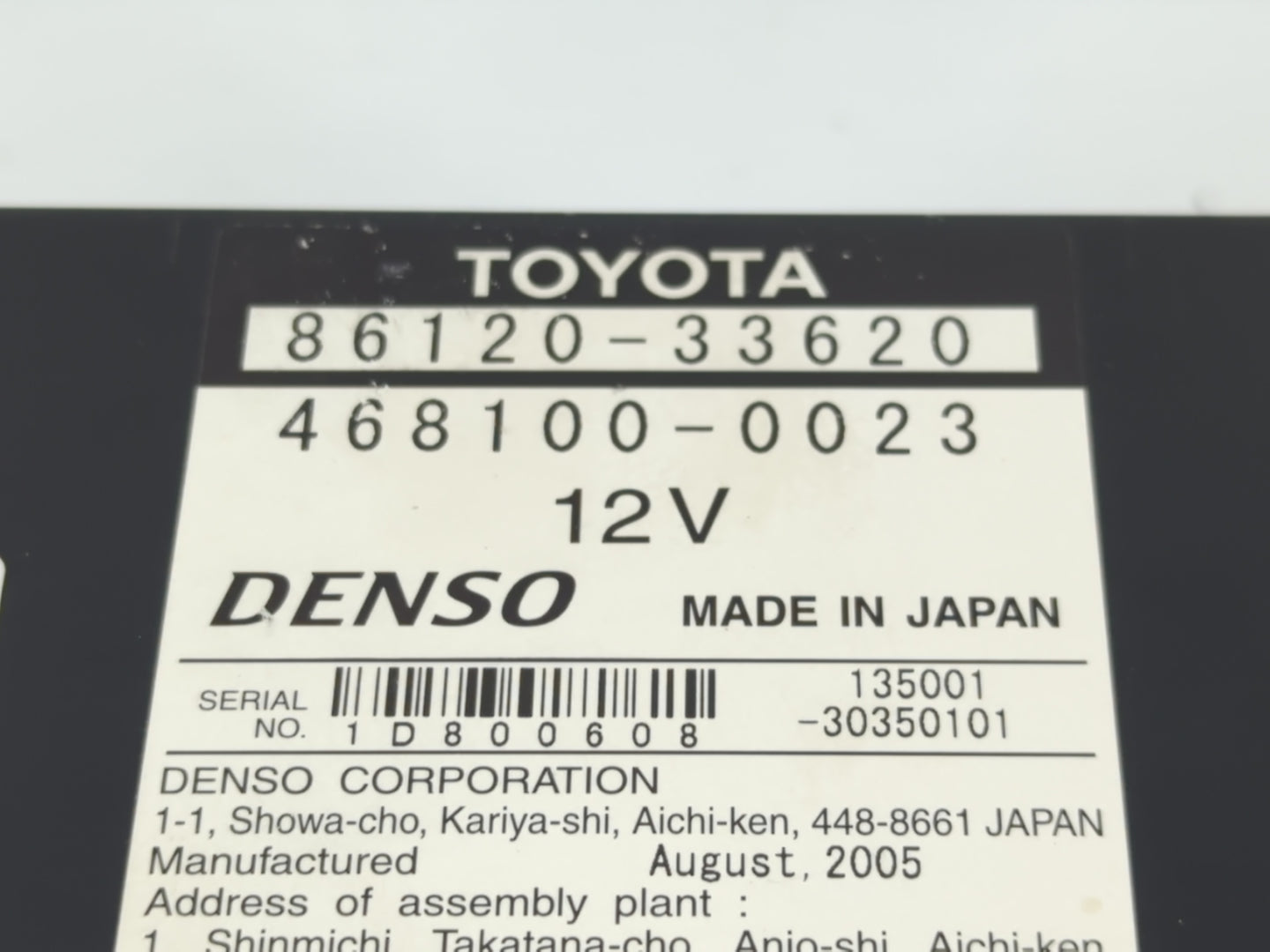 2004-2006 Lexus Es330 Information Display Screen - Oemusedautoparts1.com
