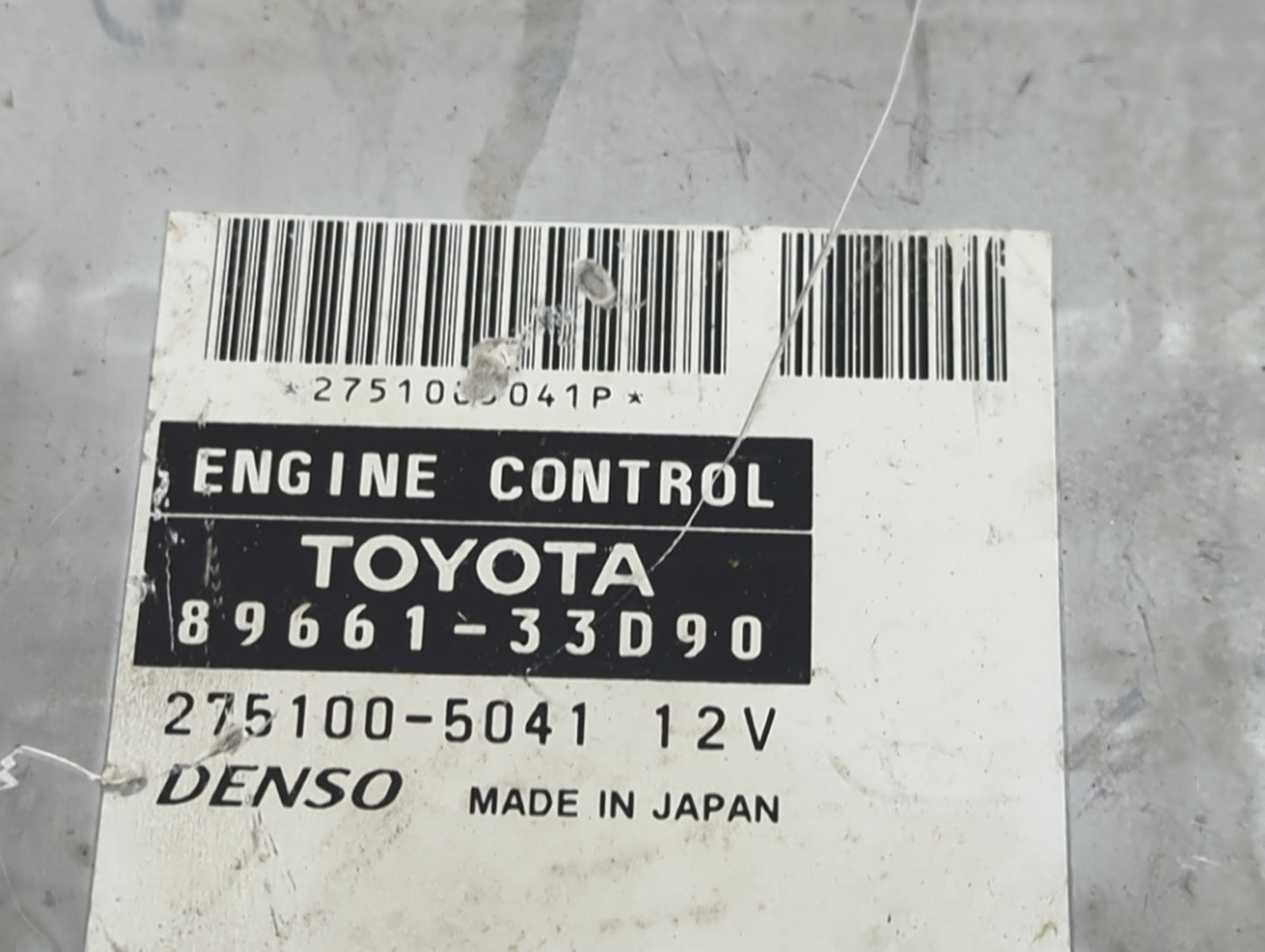 2006 Lexus Es330 PCM Engine Control Computer ECU ECM PCU OEM P/N:89661-33D90 275100-5041 Fits OEM Used Auto Parts - Oemuseda