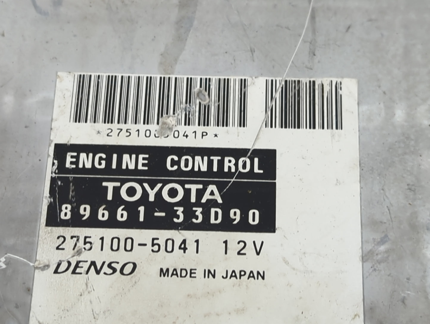 2006 Lexus Es330 PCM Engine Control Computer ECU ECM PCU OEM P/N:89661-33D90 275100-5041 Fits OEM Used Auto Parts - Oemuseda