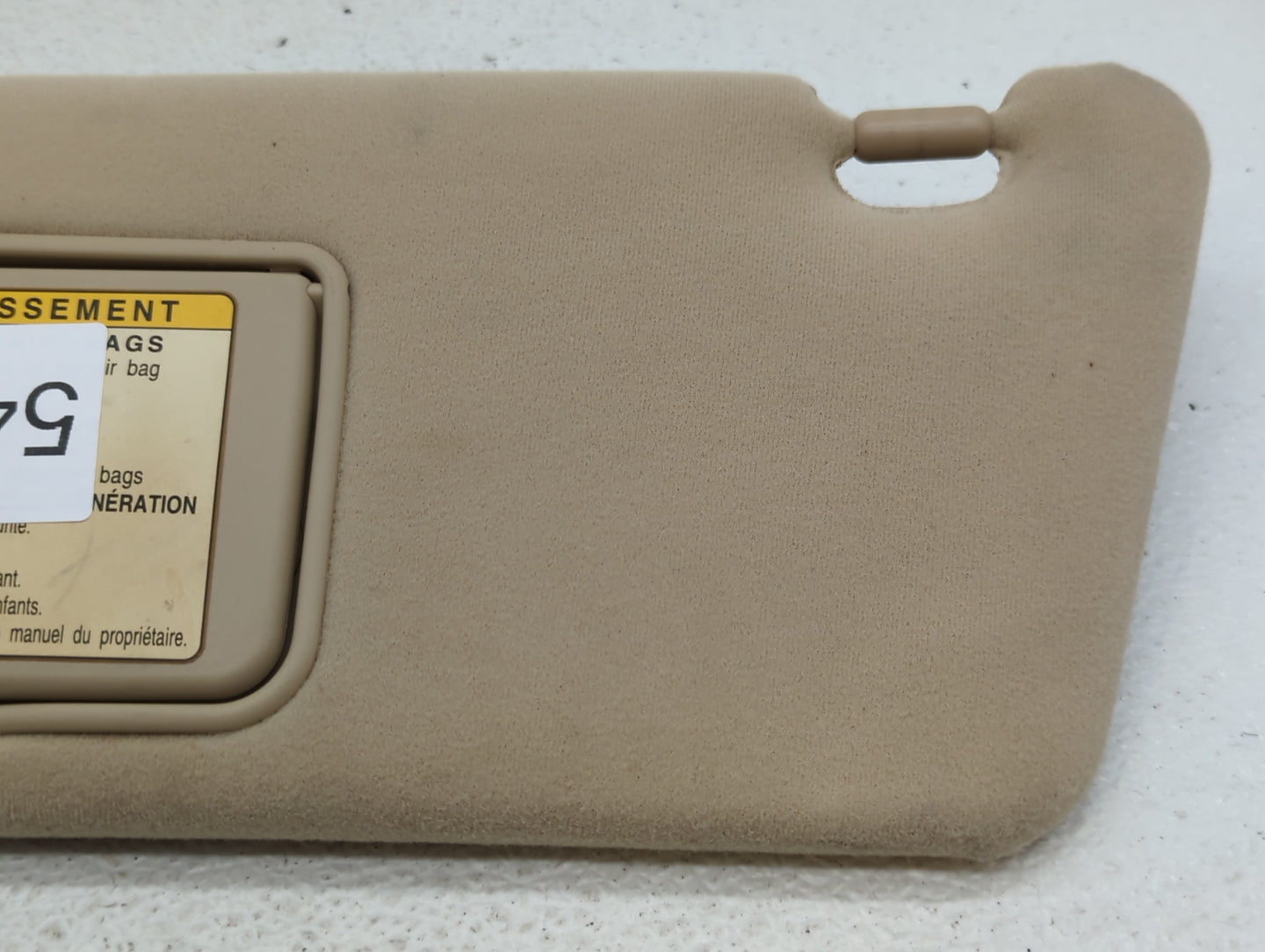 2005-2006 Lexus Es330 Sun Visor Shade Replacement Driver Left Mirror Fits Fits 2005 2006 OEM Used Auto Parts - Oemusedautopa