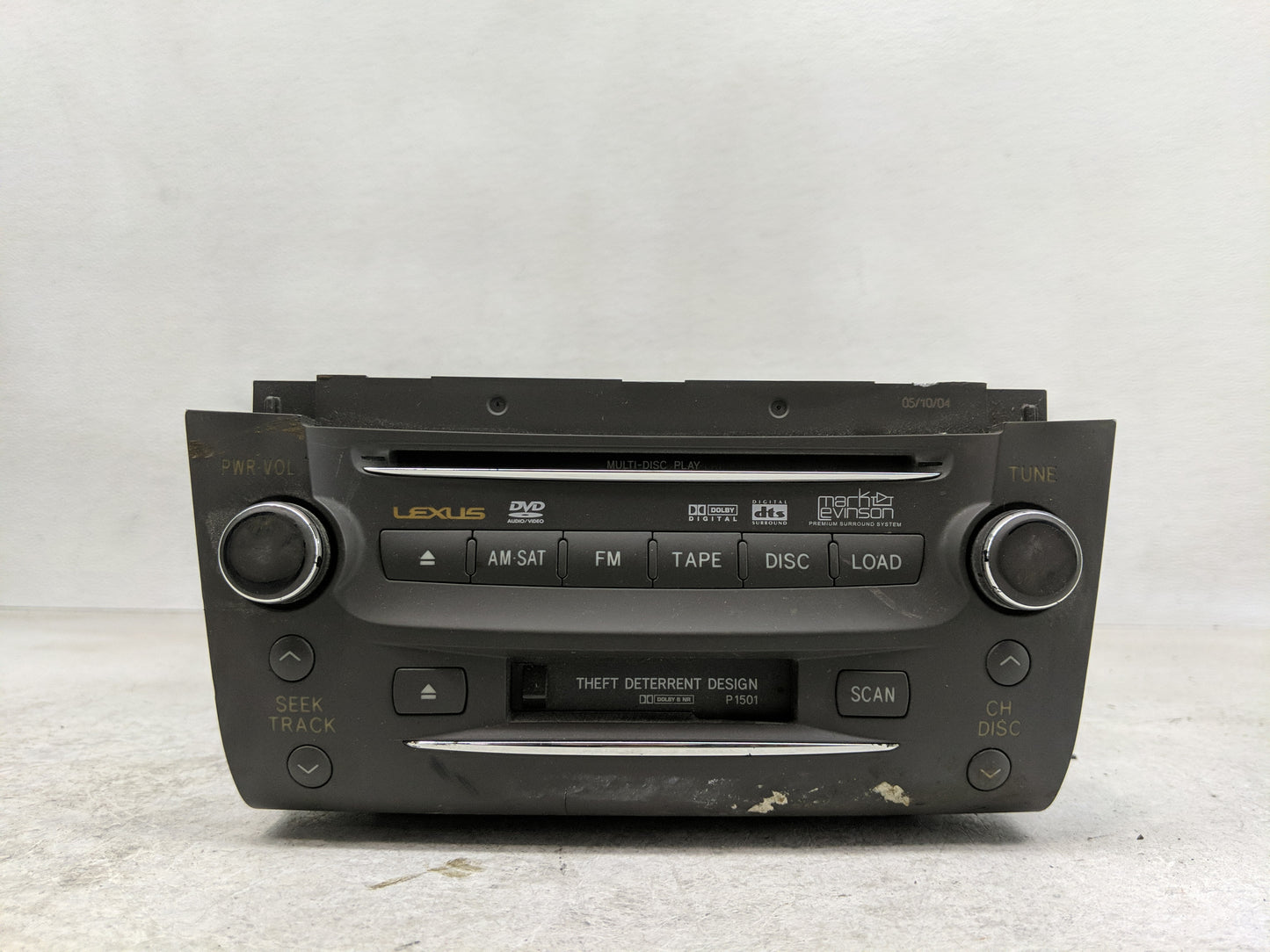2006 Lexus Gs300 Radio AM FM Cd Player Receiver Replacement P/N:86120-30C80-E0 Fits OEM Used Auto Parts - Oemusedautoparts1.