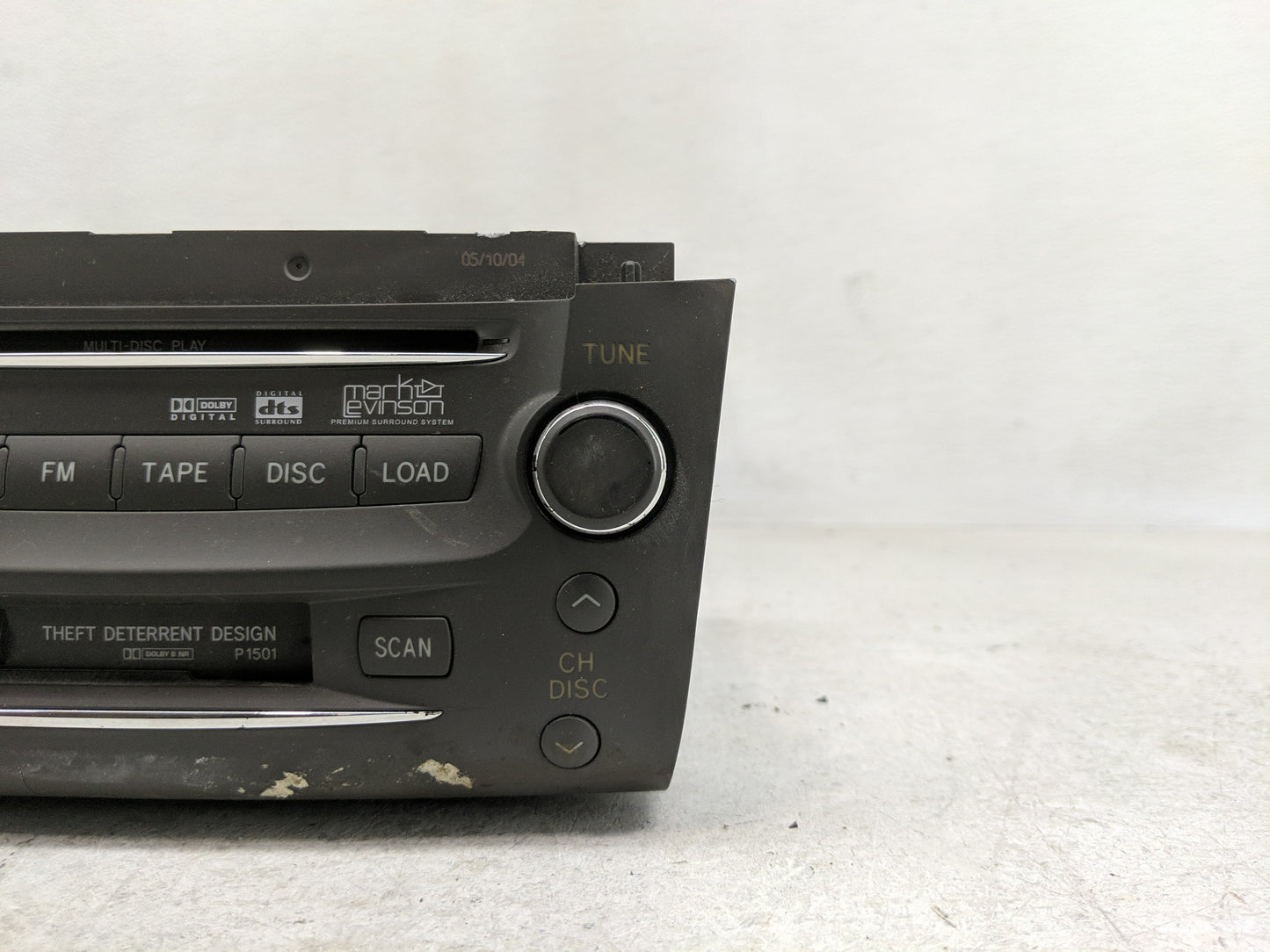 2006 Lexus Gs300 Radio AM FM Cd Player Receiver Replacement P/N:86120-30C80-E0 Fits OEM Used Auto Parts - Oemusedautoparts1.