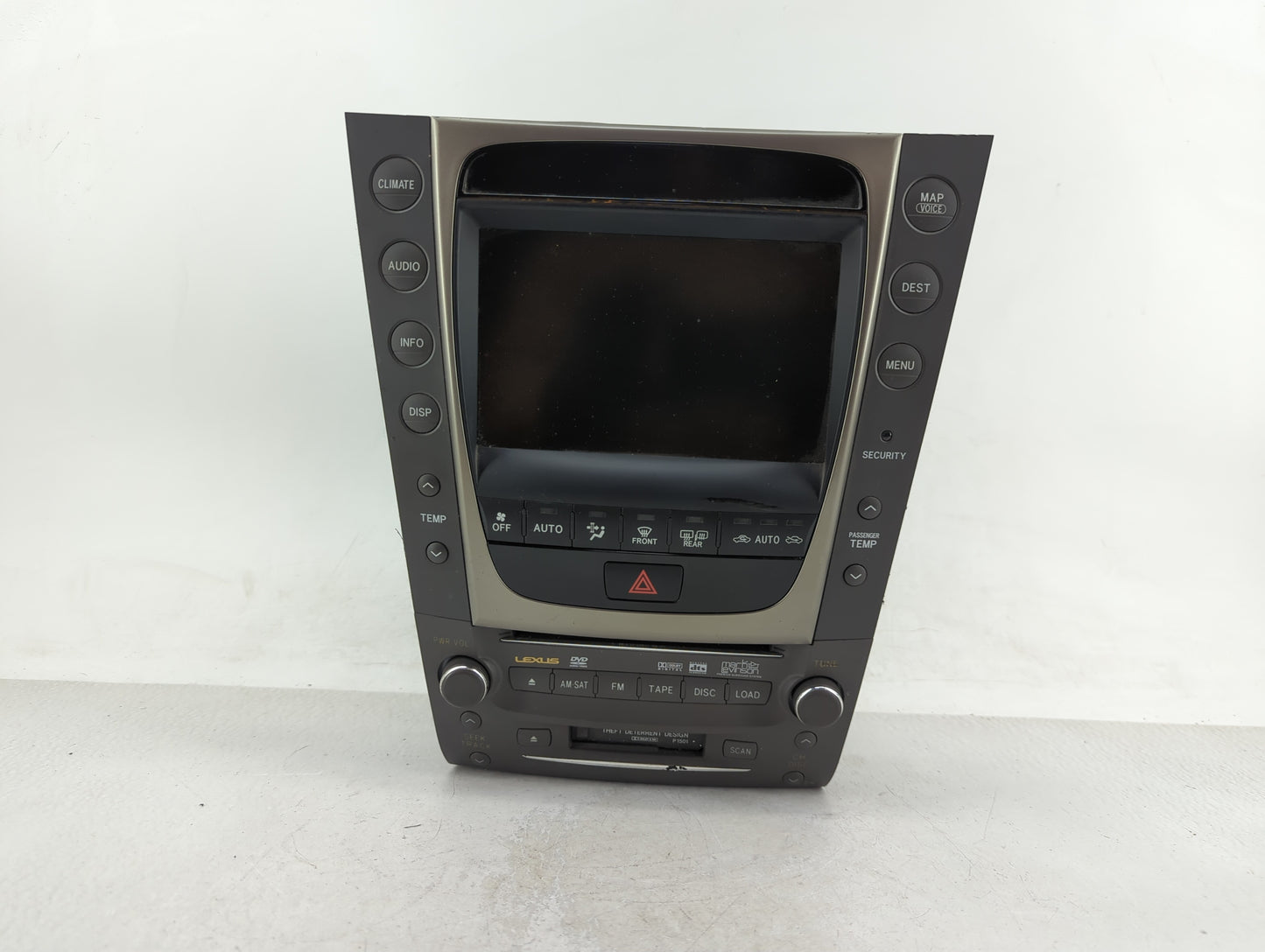 2006 Lexus Gs300 Radio AM FM Cd Player Receiver Replacement P/N:412300-0323 86111-30390 Fits OEM Used Auto Parts - Oemusedau